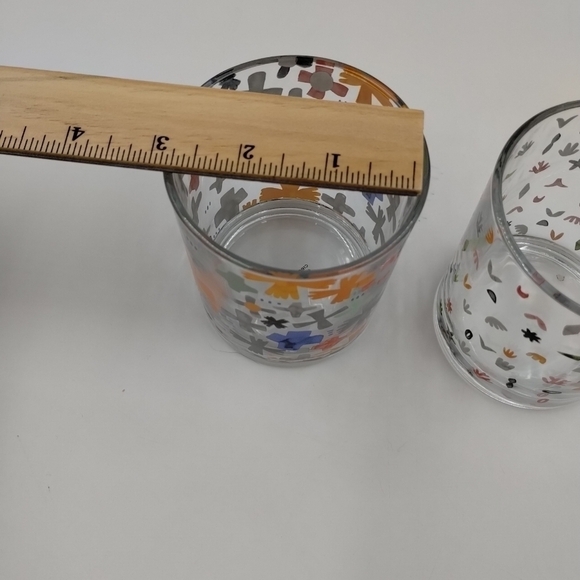 CREATIVE Co-Op Glass Votive Tealight Holder in Katie Vernon, Set of 2 Art Boho - Picture 9 of 9